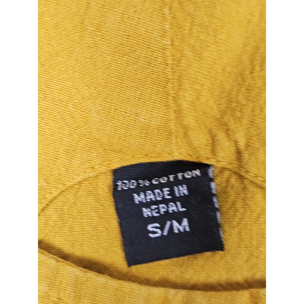 Harem Baggy Jumpsuit Overalls Mustard S/M Hippie 100% Cotton Nepal Cargo Womens - Picture 5 of 7